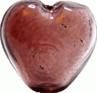 (image for) Mauve Glass Heart Vase