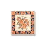 (image for) Bordered Floral Picture Mosaic Tile Sheet