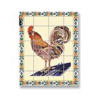 (image for) Rooster Mosaic Mural Wall Tile Sheet