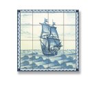 (image for) Tall Ship Nautical Picture Mosaic Tile Sheet