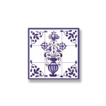 (image for) Purple Flower Urn Picture Mosaic Tile Sheet