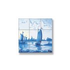 (image for) Colonial Sailboats Picture Mosaic Tile Sheet