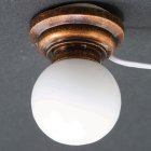 (image for) Frosted Ceiling Globe Light 12v - Bronze