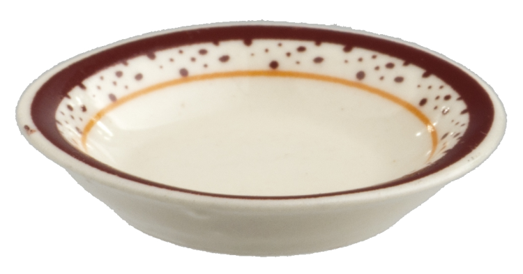 (image for) Shallow Serving Bowl - Red & Gold Pattern