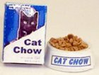 (image for) Box of Cat Food & Bowl