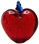 (image for) Red Glass Heart Perfume Decanter