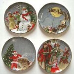 (image for) Gray Christmas Platters 4pc