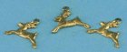 (image for) Gold Reindeer Ornaments 3pc