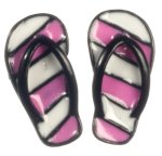 (image for) Pink Striped Flips Flops