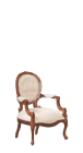 (image for) George III Open Upholstered Armchair - Walnut