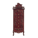 (image for) Tall Ornate Drawer Chest - Mahogany