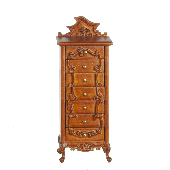 (image for) Tall Ornate Drawer Chest - Walnut