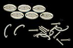 (image for) Hepplewhite Drawer Pulls Siver 6pcs