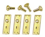 (image for) Door Hardware Gold w/ 4 Knobs & 4 Plates