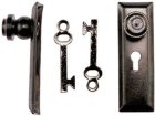 (image for) Door Knob w/ Key Plate - Oil Rubbed Pewter - 2pc