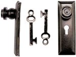 (image for) Door Knob w/ Key Plate - Oil Rubbed Pewter - 2pc