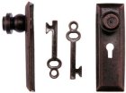 (image for) Door Knob w/ Key Plate Oil Rubbed Bronze 2pk