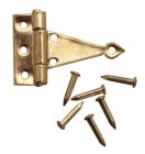 (image for) T Hinges - Brass w/ 24 Nails 2pc