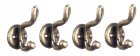 (image for) Brass Coat Hooks 4pc