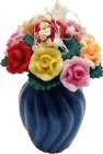 (image for) Rose Bouquet in Blue Ceramic Vase