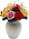 (image for) Rose Bouquet in Unfinished Ceramic Vase