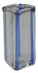 (image for) Blue Striped Square Modern Glass Vase