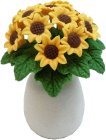 (image for) Sunflower Bouquet in Unfinished Ceramic Vase