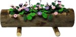 (image for) Pink/Purple Trumpet in Log Planter