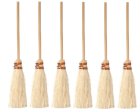 (image for) Straw Broom w/ Wooden Handle 6pc