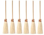 (image for) Straw Broom w/ Wooden Handle 6pc