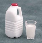 (image for) Half Gallon of Milk w/ Glass of Milk