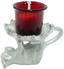 (image for) Cat Stand w/ Red Votive Candle