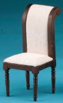 (image for) Deco Style Side Chair Fabric Upholstered - Walnut