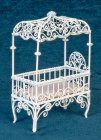 (image for) Wire Crib w/ Canopy & Mattress - White