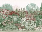 (image for) Floral Brick Garden Wall Mural