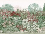 (image for) Floral Brick Garden Wall Mural