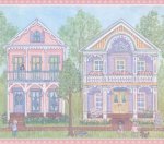 (image for) Pastel Houses Wall Mural A