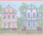 (image for) Pastel Houses Wall Mural B