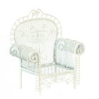 (image for) White Wire Garden Armchair