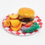 (image for) Hamburger w/ Chips & Toppings Checkered Plate