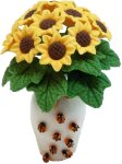 (image for) Sunflower Bouquet in Ladybug Vase