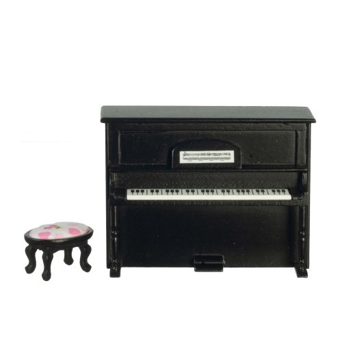 (image for) Upright Piano w/ Bench - Black