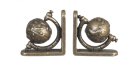 (image for) Antique Brass Globe Bookends Set