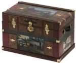 (image for) Lithograph Wooden Trunk Kit Steam Train