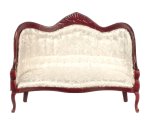 (image for) Mahogany Queen Anne Sofa White