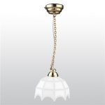 (image for) LED White Hanging Tiffany Lamp