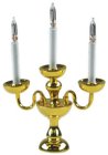 (image for) 3 Arm Brass Candelabra/Bi-Pin Bulb