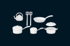 (image for) 10pc Cookware Set White