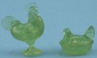 (image for) Green Rooster & Hen Candy Dishes