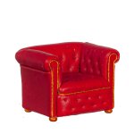 (image for) Contemporary Chesterfield Armchair Mid 1800s - Red